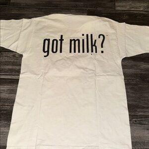 White 'Got Milk?' T-Shirt vintage 1990s large double sided